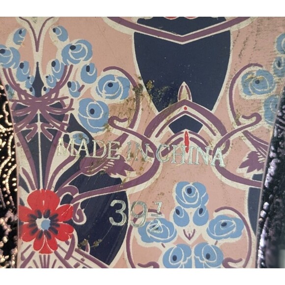 Irregular Choice Purple & Black  velvet Shimmer Print Pointed Heels Women 39.5 - Picture 12 of 12